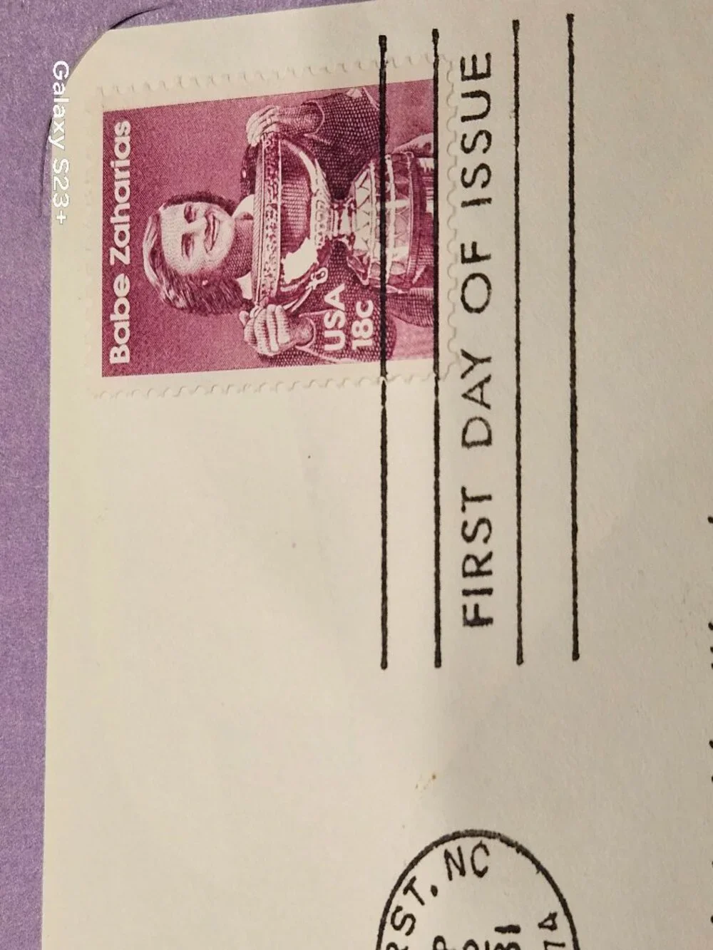 RARE COLLECTIBLE USPS 1ST DAY ISSUE COVER BABE DIDRIKSON ZAHARIAS WOMAN STAMP